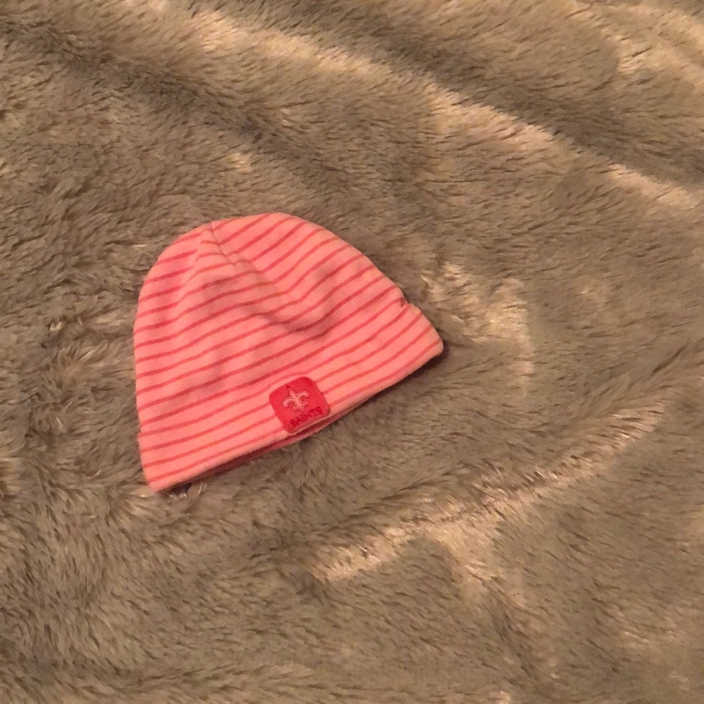 New Orleans Saints baby pink beanie 0-3M
